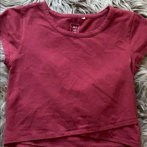 Pacsun maroon cropped T